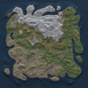 Thumbnail Rust Map: Procedural Map, Size: 4500, Seed: 2777777, 18 Monuments