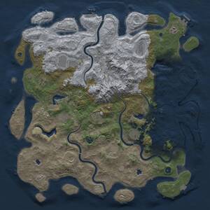 Thumbnail Rust Map: Procedural Map, Size: 5000, Seed: 1378487323, 17 Monuments