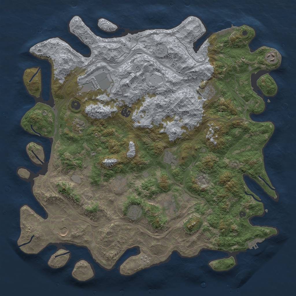 Rust Map: Procedural Map, Size: 4650, Seed: 234437406, 18 Monuments