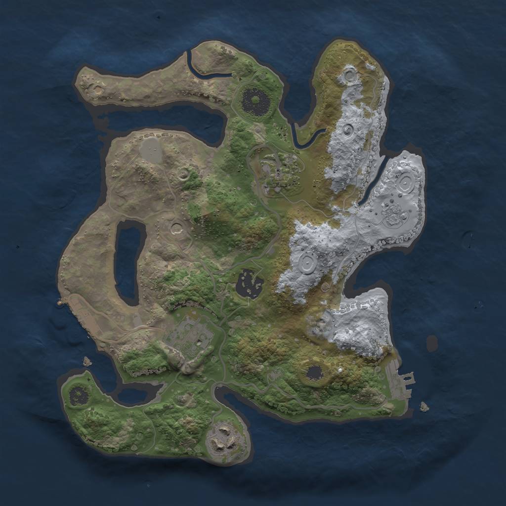 Rust Map: Procedural Map, Size: 2700, Seed: 15645, 11 Monuments