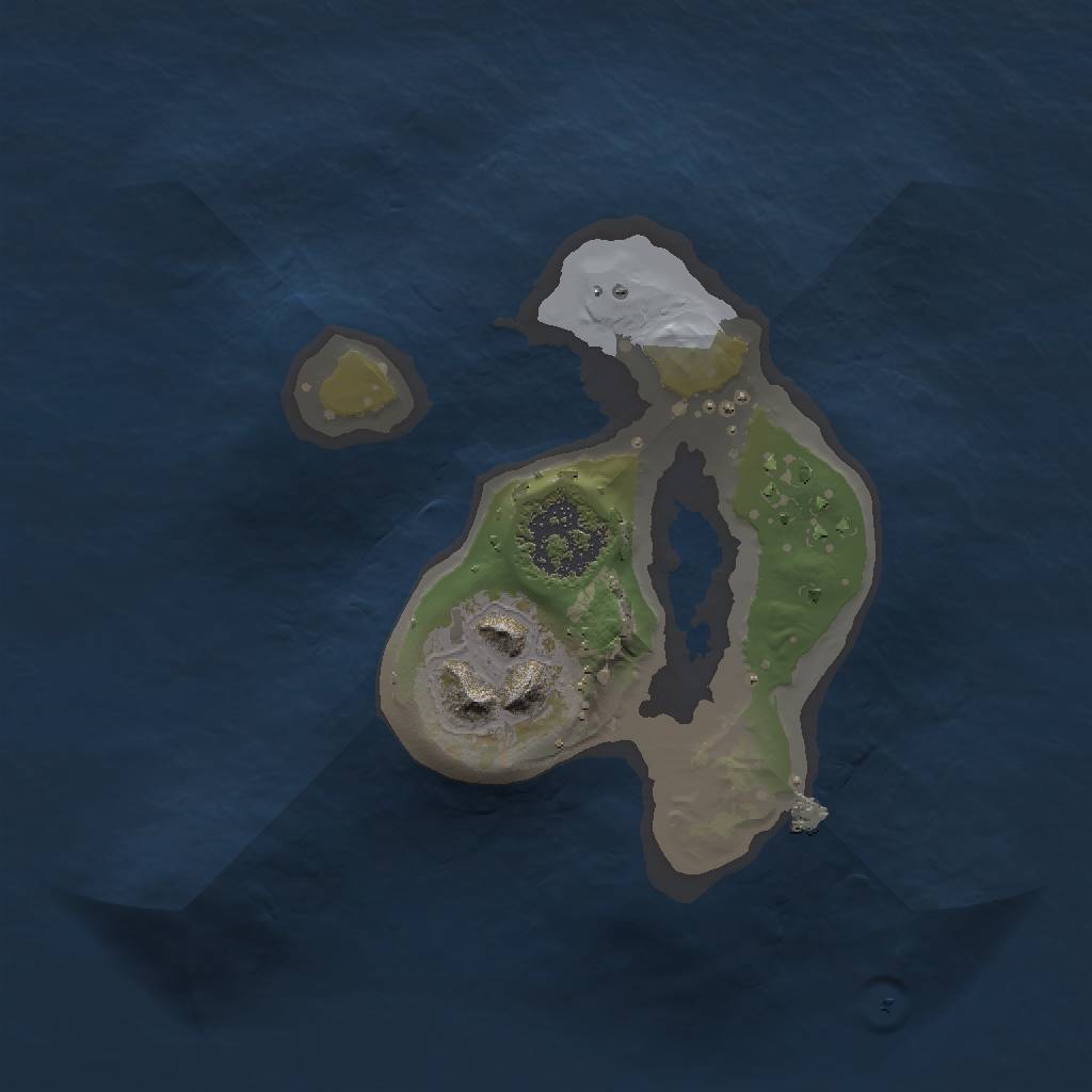 Rust Map: Procedural Map, Size: 1400, Seed: 1381, 4 Monuments