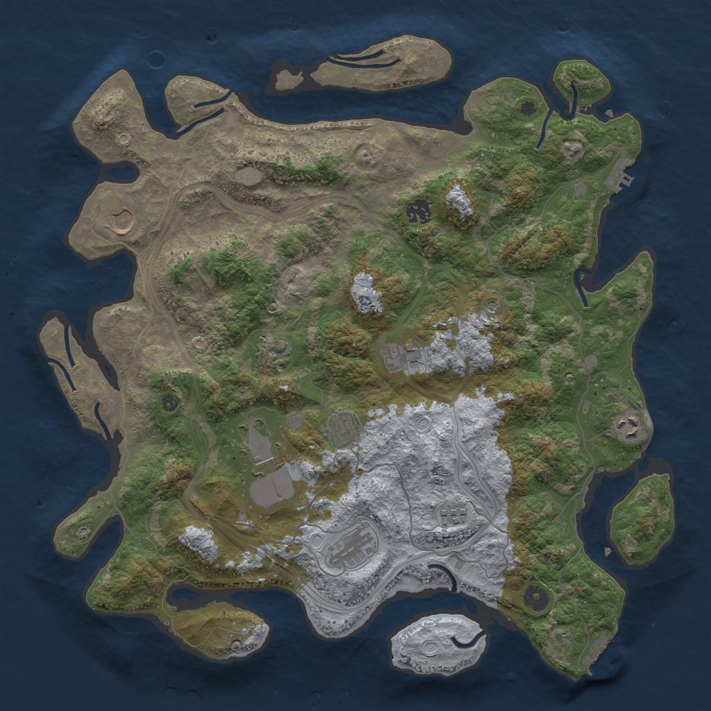 Rust Map: Procedural Map, Size: 4250, Seed: 44129, 15 Monuments