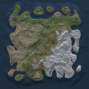 Thumbnail Rust Map: Procedural Map, Size: 3700, Seed: 419040756, 16 Monuments