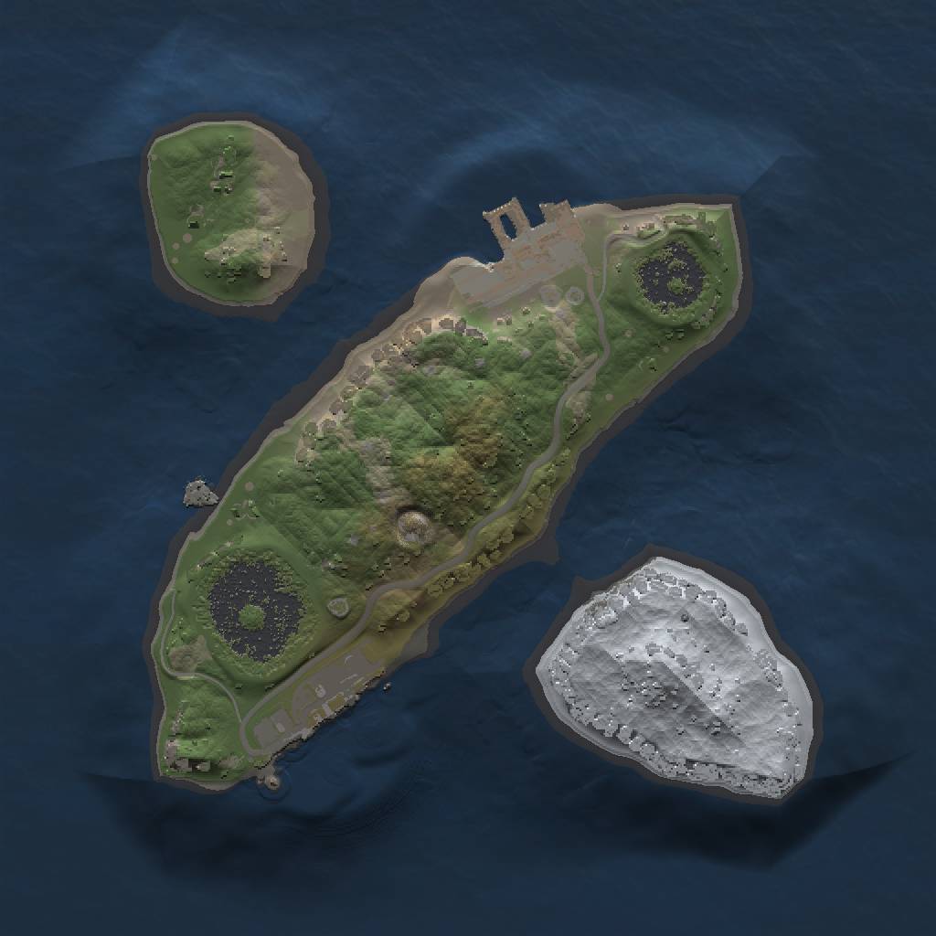 Rust Map: Procedural Map, Size: 1500, Seed: 2432432, 5 Monuments