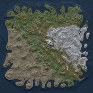 Thumbnail Rust Map: Procedural Map, Size: 6000, Seed: 222311123, 18 Monuments