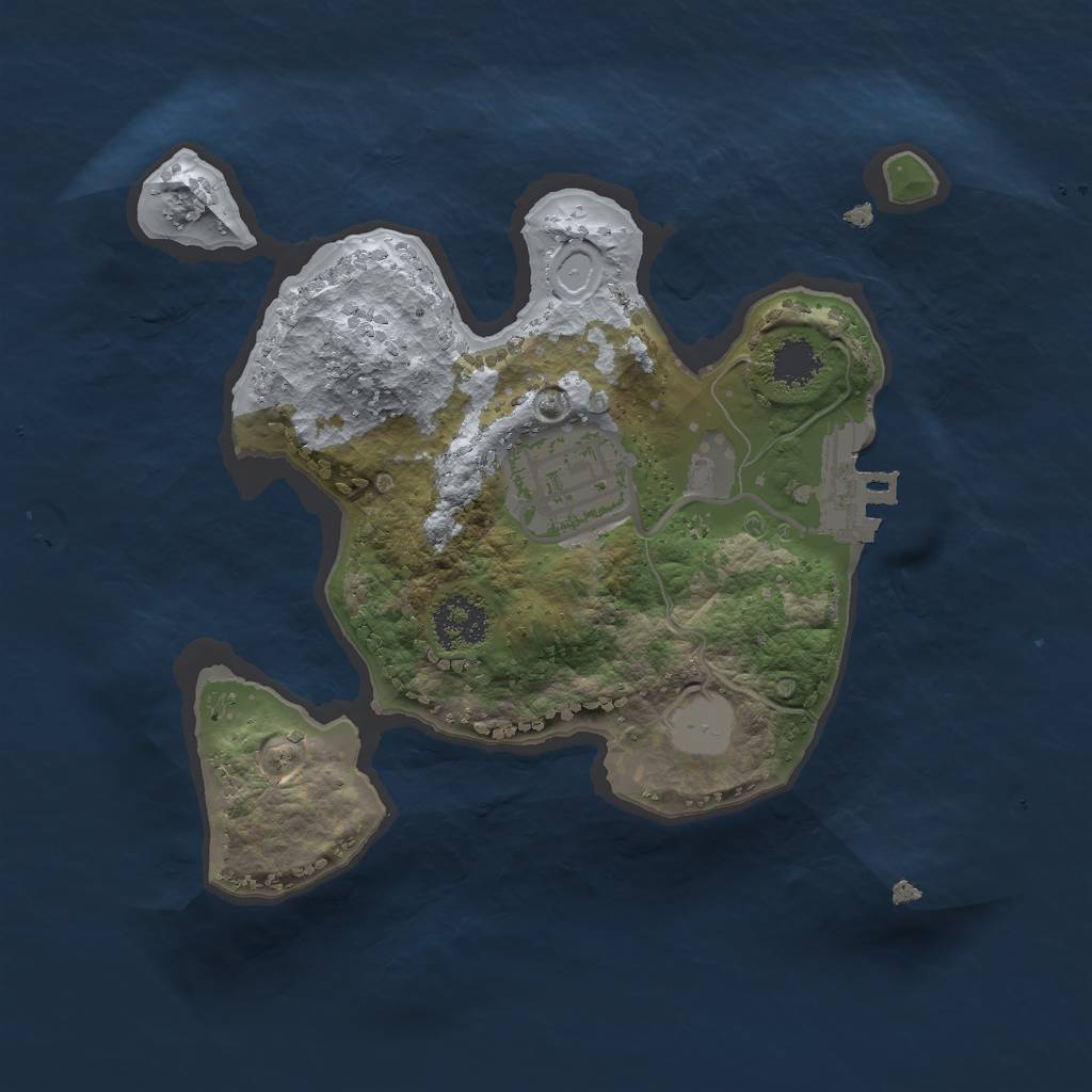 Rust Map: Procedural Map, Size: 2000, Seed: 8116, 5 Monuments
