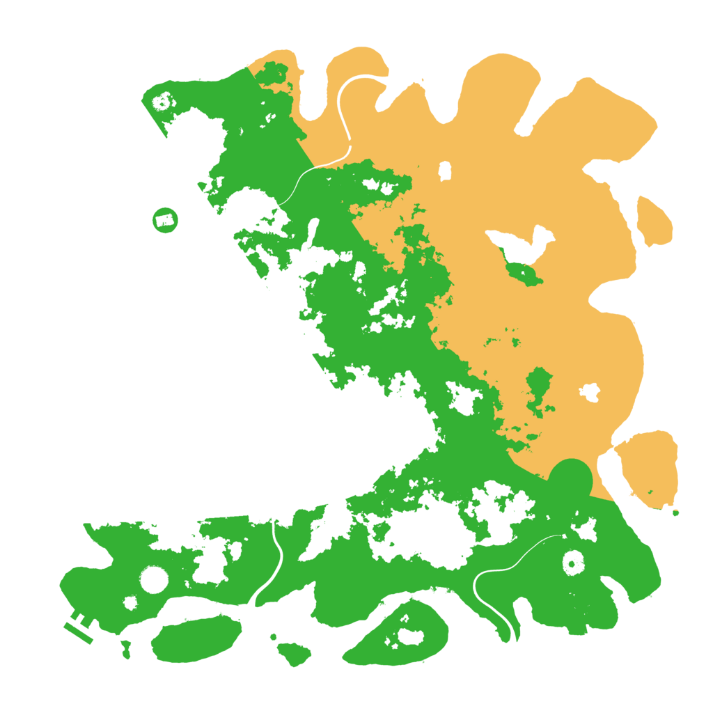 Biome Rust Map: Procedural Map, Size: 4500, Seed: 2007601092