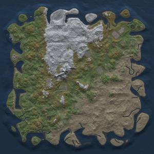 Thumbnail Rust Map: Procedural Map, Size: 5400, Seed: 123456789, 18 Monuments