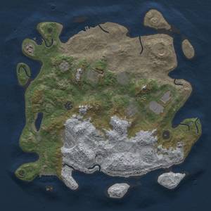 Thumbnail Rust Map: Procedural Map, Size: 3850, Seed: 30169359, 17 Monuments