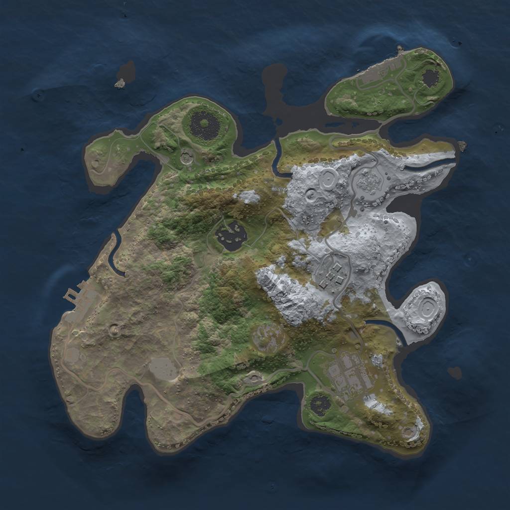 Rust Map: Procedural Map, Size: 2600, Seed: 859, 10 Monuments