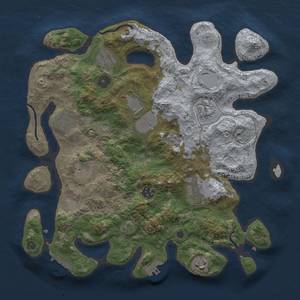 Thumbnail Rust Map: Procedural Map, Size: 3500, Seed: 54437733, 16 Monuments