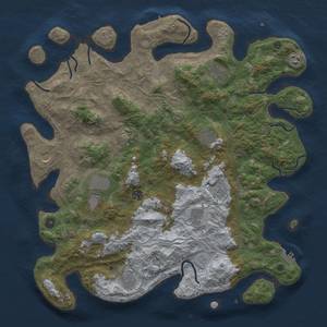 Thumbnail Rust Map: Procedural Map, Size: 4500, Seed: 2031179429, 18 Monuments