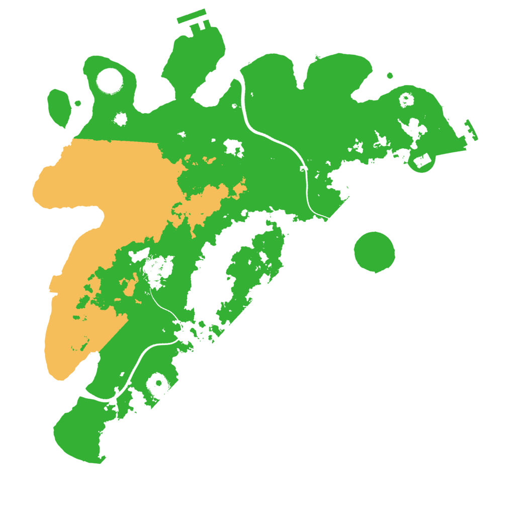 Biome Rust Map: Procedural Map, Size: 3500, Seed: 6747