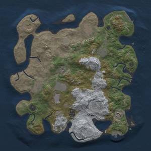 Thumbnail Rust Map: Procedural Map, Size: 3500, Seed: 689454746, 16 Monuments