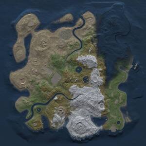 Thumbnail Rust Map: Procedural Map, Size: 3500, Seed: 689454746, 14 Monuments