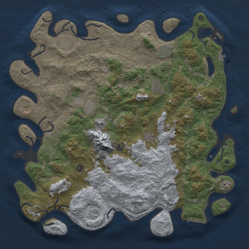 Rust Map: Procedural Map, Size: 5000, Seed: 202211201, 18 Monuments