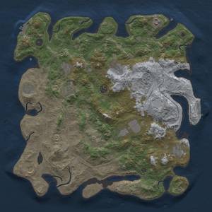 Thumbnail Rust Map: Procedural Map, Size: 4250, Seed: 991206190, 18 Monuments