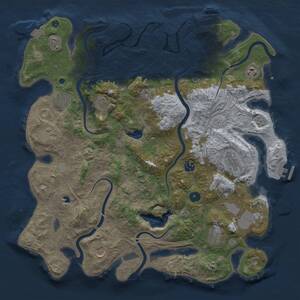 Thumbnail Rust Map: Procedural Map, Size: 4250, Seed: 991206190, 17 Monuments