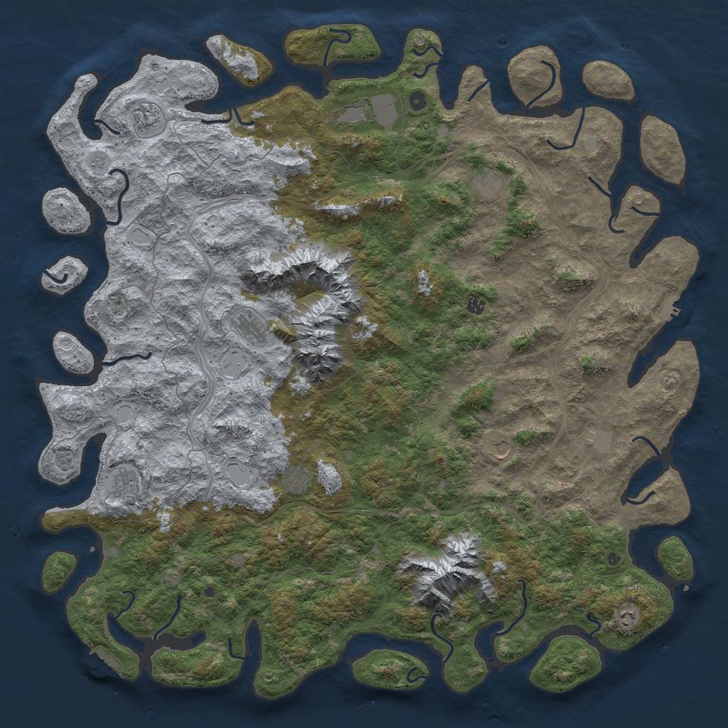Rust Map: Procedural Map, Size: 6000, Seed: 4125635, 18 Monuments