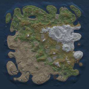 Thumbnail Rust Map: Procedural Map, Size: 4500, Seed: 2144879921, 17 Monuments