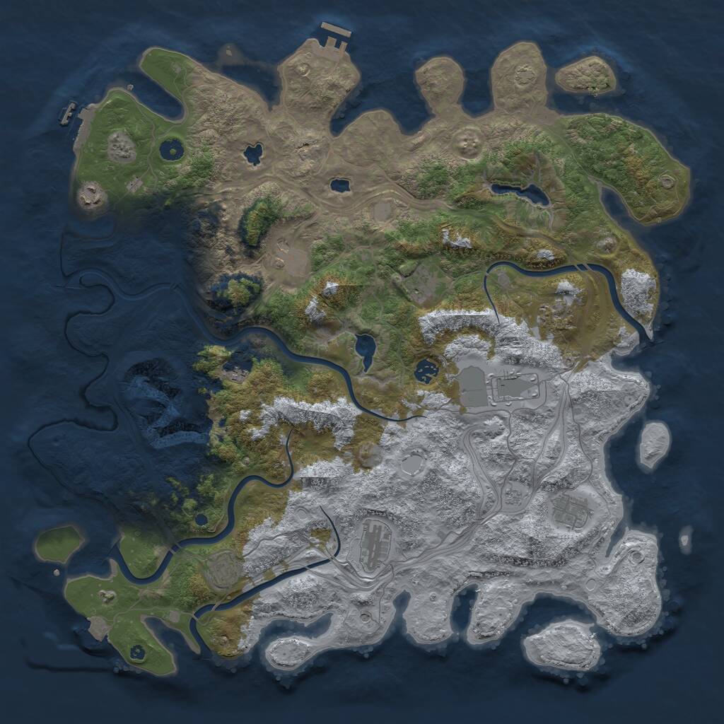 Rust Map: Procedural Map, Size: 4750, Seed: 142042331, 16 Monuments