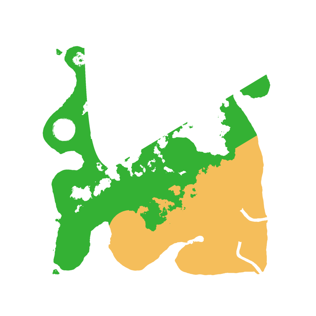 Biome Rust Map: Procedural Map, Size: 2500, Seed: 58958165