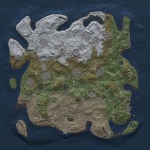 Thumbnail Rust Map: Procedural Map, Size: 4096, Seed: 156516195, 18 Monuments