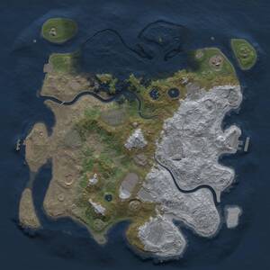 Thumbnail Rust Map: Procedural Map, Size: 3800, Seed: 56671, 16 Monuments