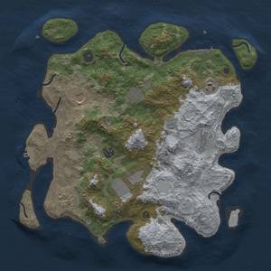 Thumbnail Rust Map: Procedural Map, Size: 3800, Seed: 56671, 15 Monuments