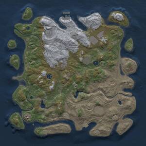 Thumbnail Rust Map: Procedural Map, Size: 4250, Seed: 1881304068, 14 Monuments