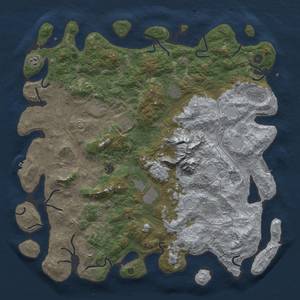 Thumbnail Rust Map: Procedural Map, Size: 5000, Seed: 735634591, 17 Monuments