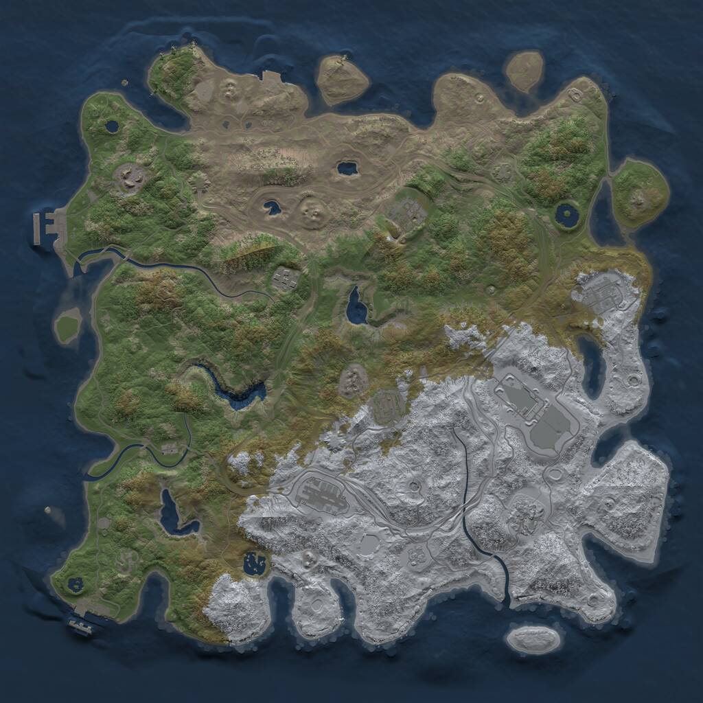 Rust Map: Procedural Map, Size: 4500, Seed: 2112005, 15 Monuments