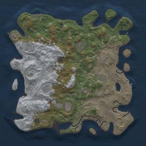 Thumbnail Rust Map: Procedural Map, Size: 4300, Seed: 1014044597, 18 Monuments