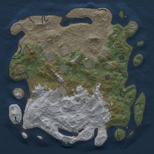 Thumbnail Rust Map: Procedural Map, Size: 4500, Seed: 1131912409, 18 Monuments