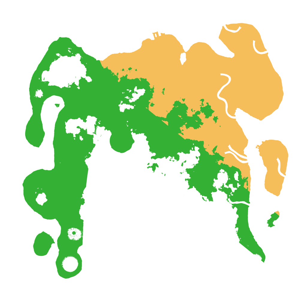 Biome Rust Map: Procedural Map, Size: 3500, Seed: 76995296