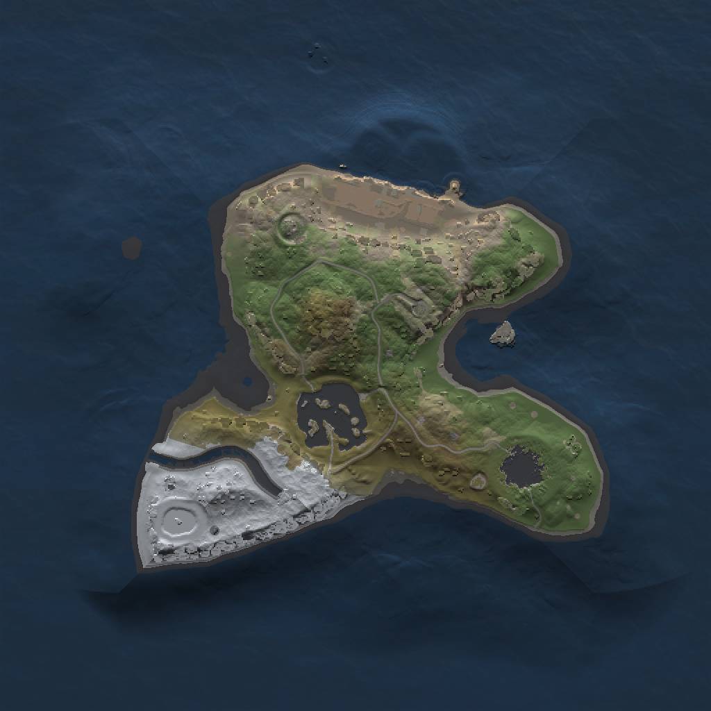 Rust Map: Procedural Map, Size: 1500, Seed: 1743829394, 5 Monuments