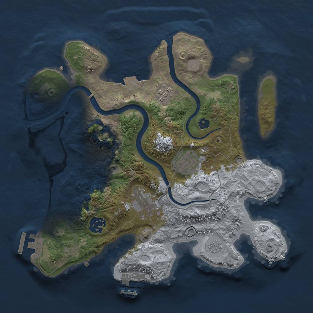 Rust Map: Procedural Map, Size: 2900, Seed: 2008, 10 Monuments