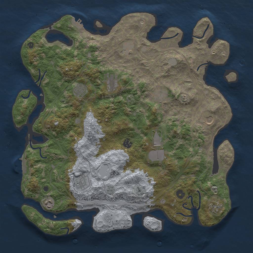 Rust Map: Procedural Map, Size: 4250, Seed: 2137335740, 18 Monuments