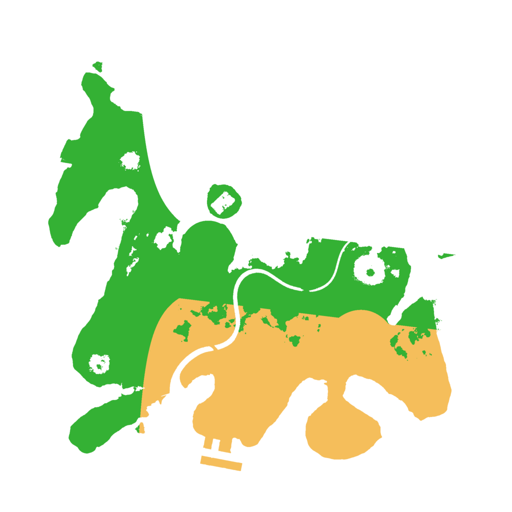 Biome Rust Map: Procedural Map, Size: 2500, Seed: 345696345