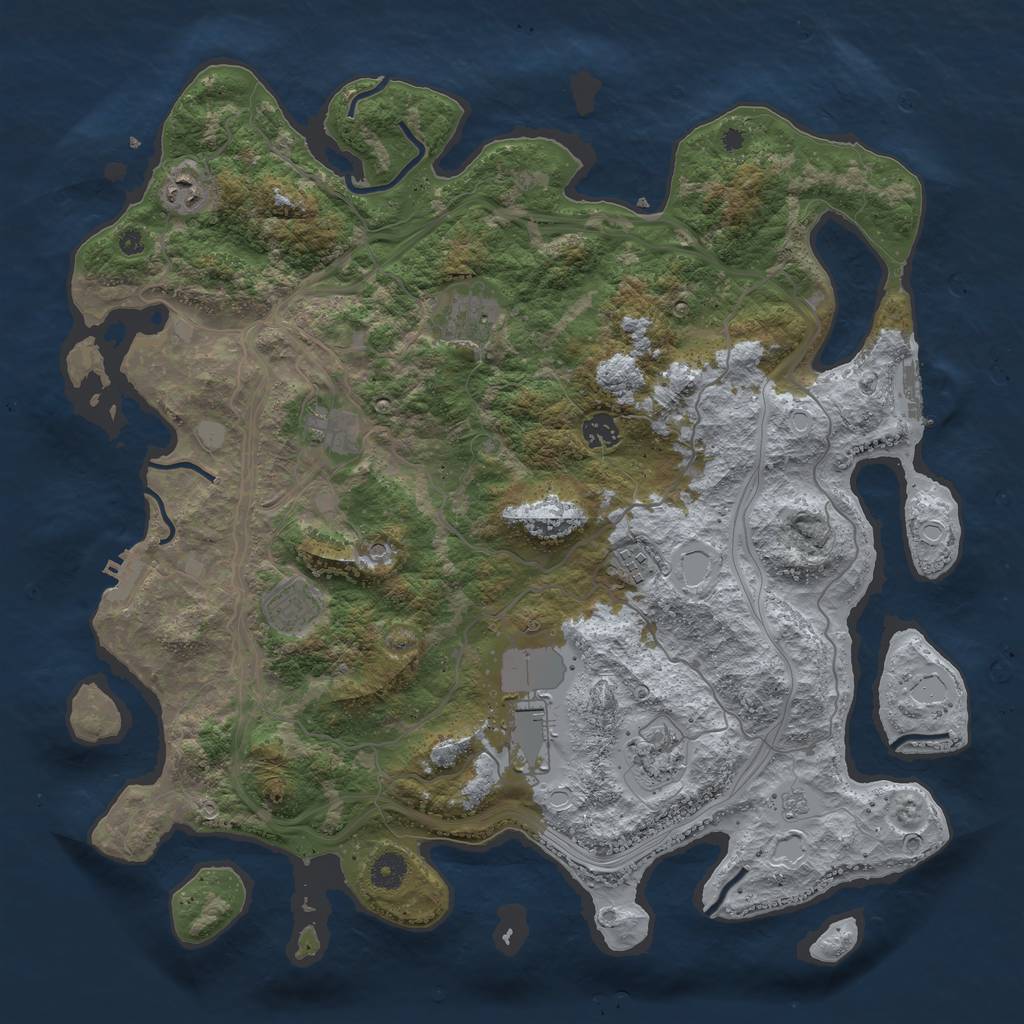 Rust Map: Procedural Map, Size: 4250, Seed: 212175291, 15 Monuments