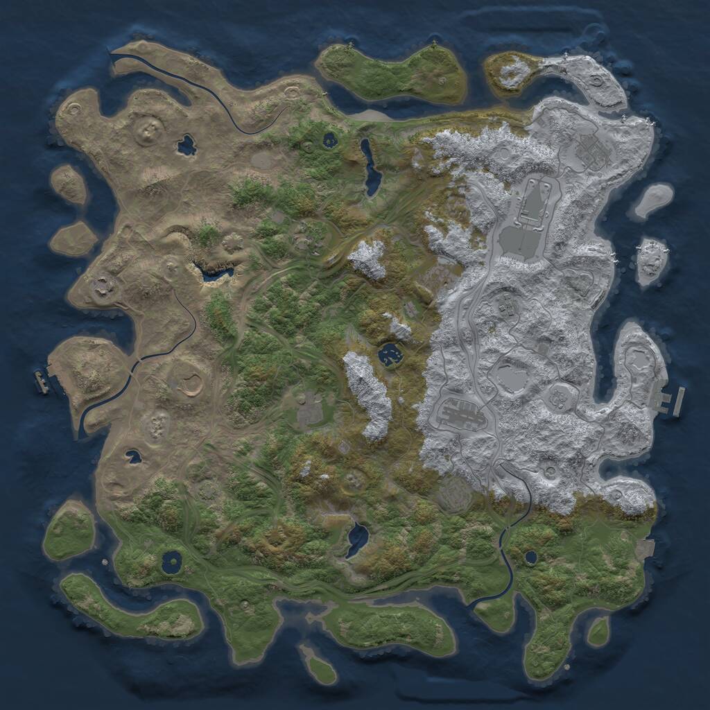 Rust Map: Procedural Map, Size: 4800, Seed: 513614692, 17 Monuments