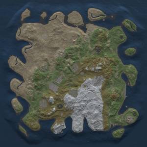 Thumbnail Rust Map: Procedural Map, Size: 4000, Seed: 1733924995, 17 Monuments