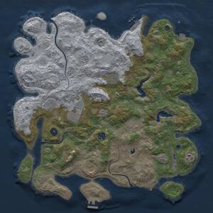 Thumbnail Rust Map: Procedural Map, Size: 4200, Seed: 1113936781, 15 Monuments