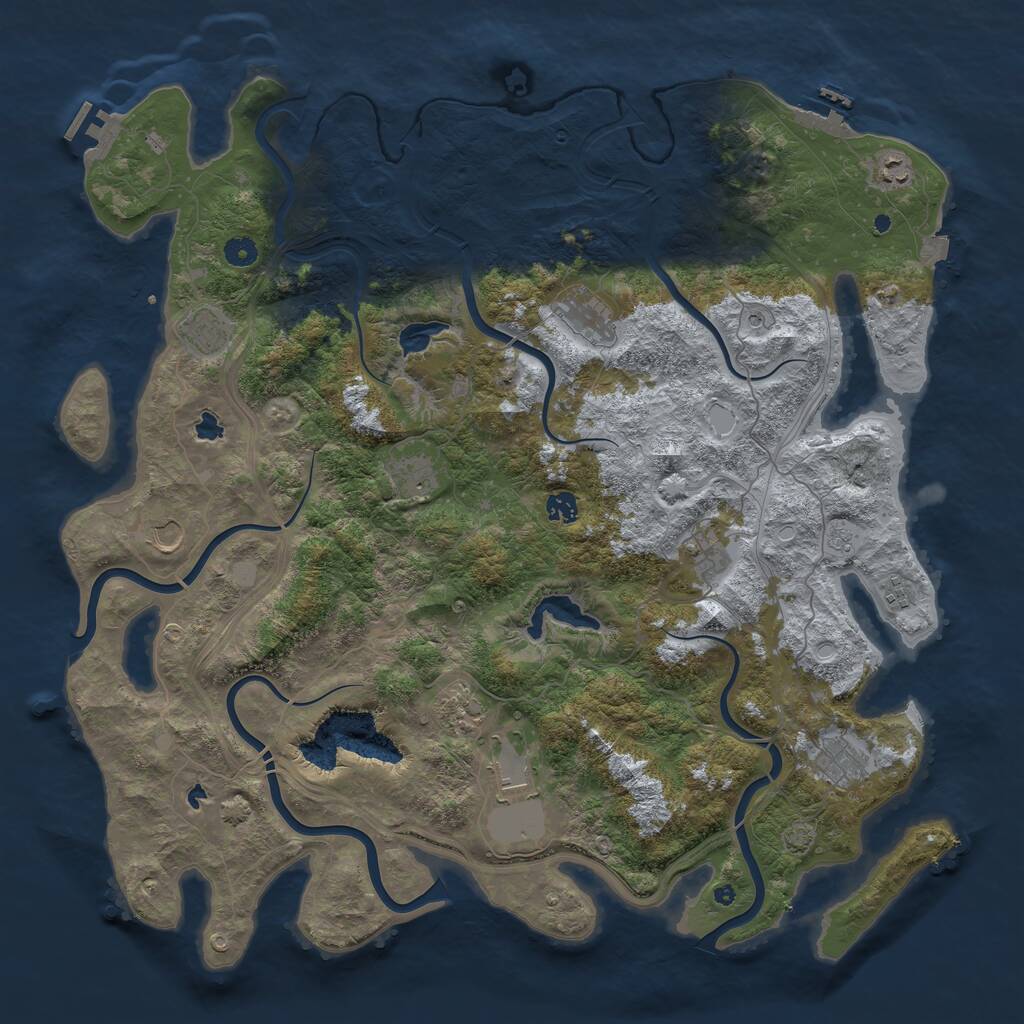 Rust Map: Procedural Map, Size: 4800, Seed: 1522117996, 17 Monuments