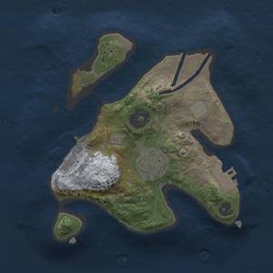 Thumbnail Rust Map: Procedural Map, Size: 2000, Seed: 9473625, 6 Monuments