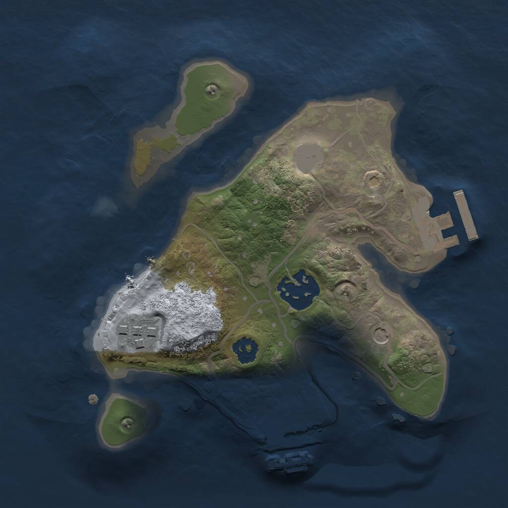 Rust Map: Procedural Map, Size: 2000, Seed: 9473625, 6 Monuments