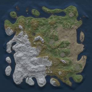 Thumbnail Rust Map: Procedural Map, Size: 4500, Seed: 7072, 17 Monuments