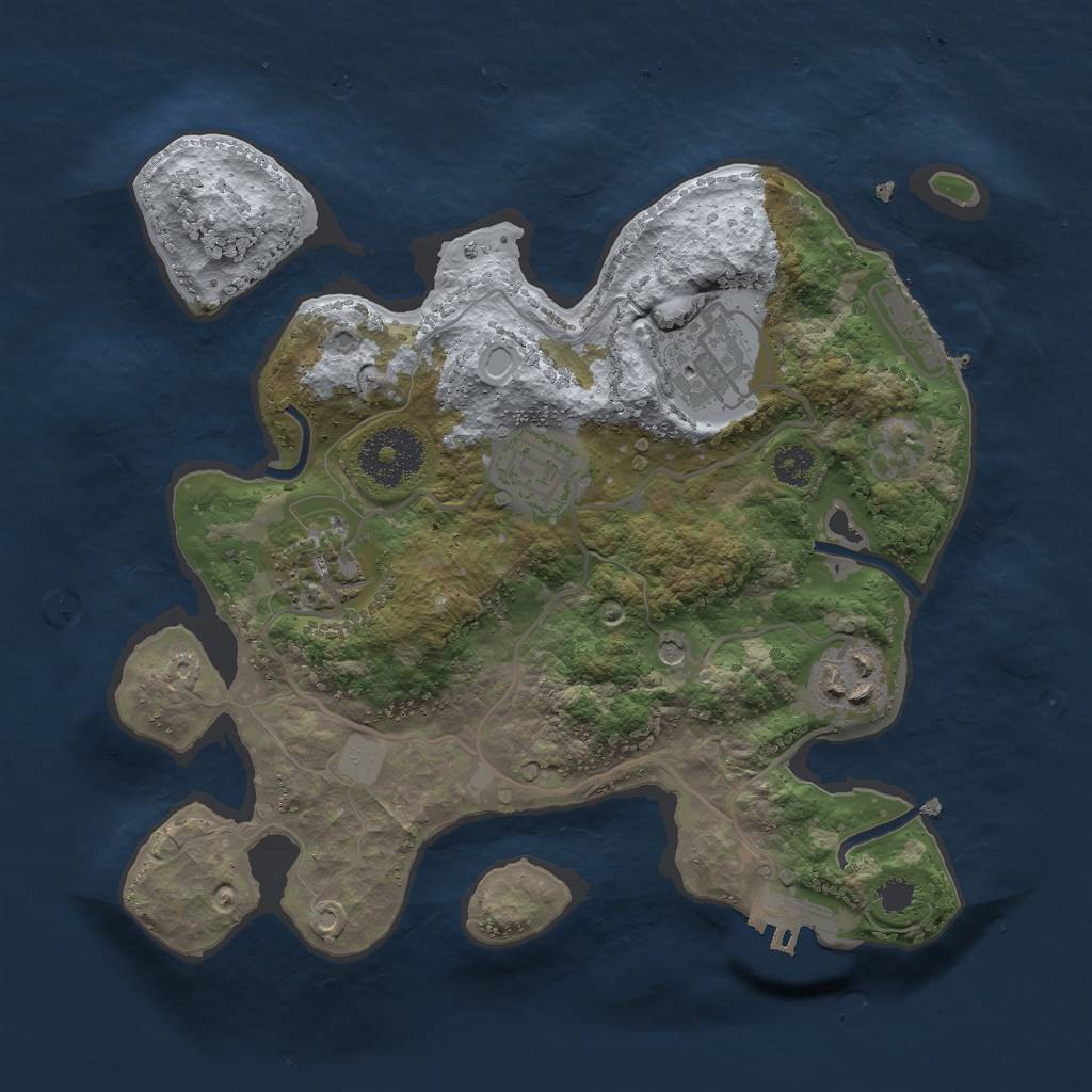 Rust Map: Procedural Map, Size: 2700, Seed: 1555893682, 10 Monuments