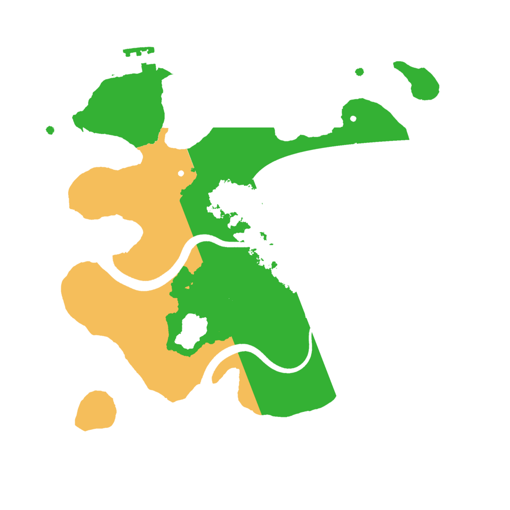 Biome Rust Map: Procedural Map, Size: 2500, Seed: 10889613