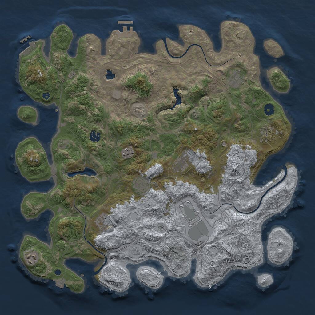Rust Map: Procedural Map, Size: 4250, Seed: 2031119787, 15 Monuments